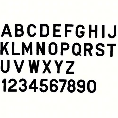 Bernard Engraving PS30BV; Letter Black 3 Inch Stick on Invi