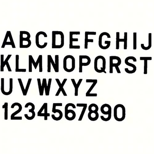 Bernard Engraving PS30BN PS30BN; Letter Black 3 Inch Stick on Inni