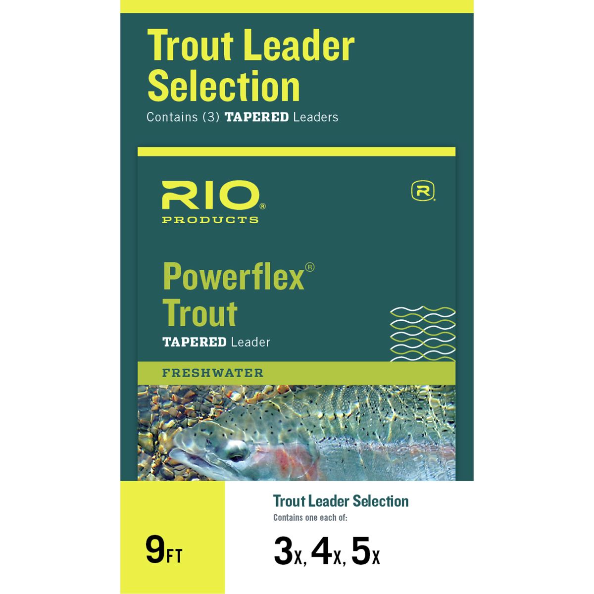 RIO Powerflex Trout Leader Selection 3X/4X/5X 9ft