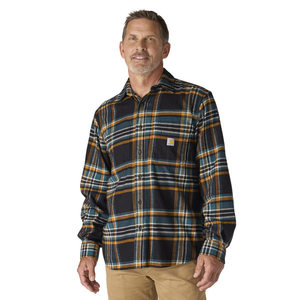 Carhartt Rugged Flex Relaxed Fit Midweight Flannel Long-Sleeve Plaid Shirt Men's