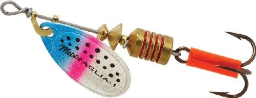 Mepps Aglia Plain Treble Inline Spinner 1/8-Ounce Rainbow Trout Multi-Colored