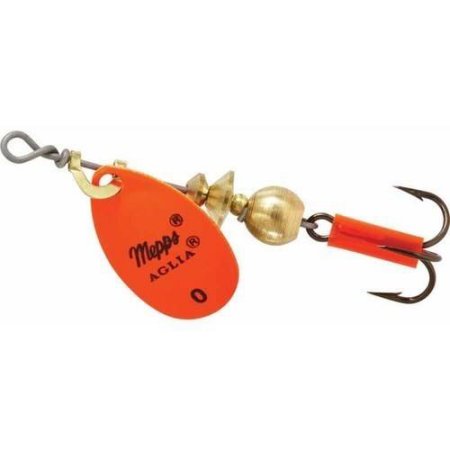 Mepps Aglia Original Plain Spinner- 1/12 Oz. - Hot Orange