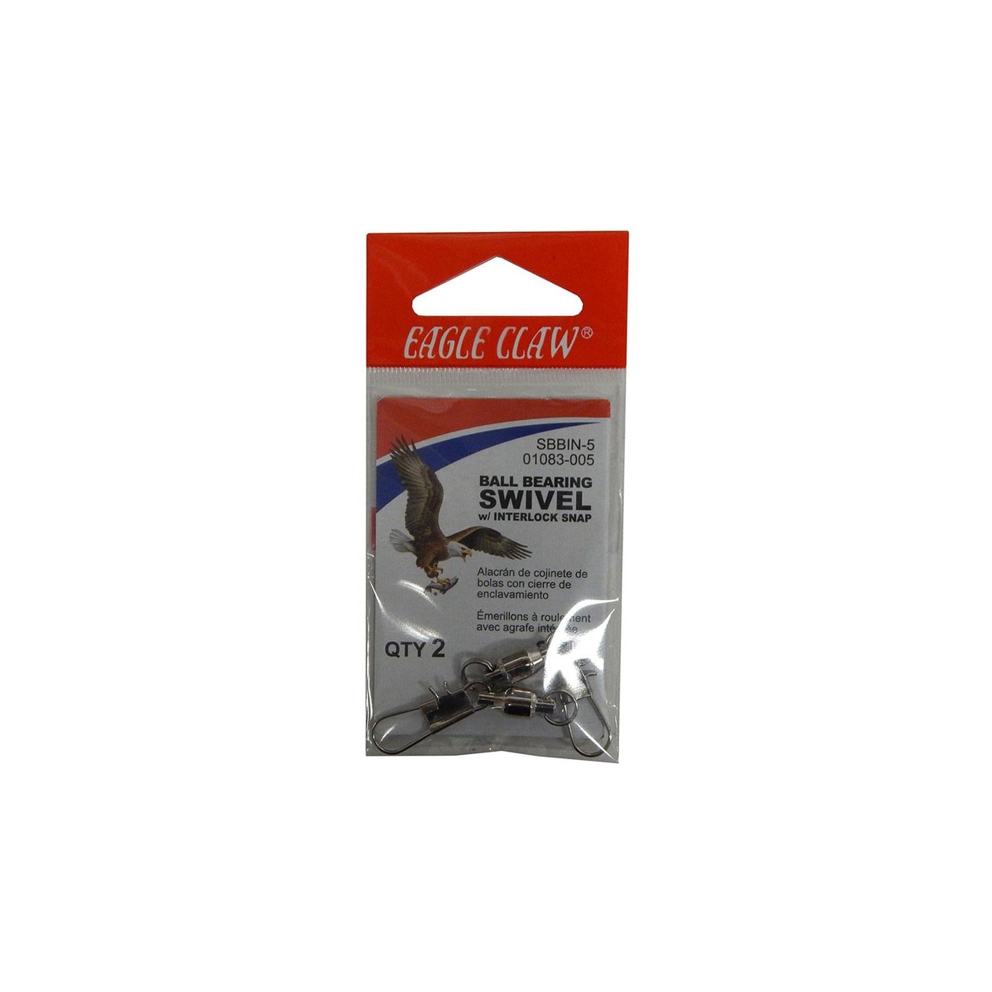 XXB Eagle Claw Ball Bearing Swivel W/Interlock Snap