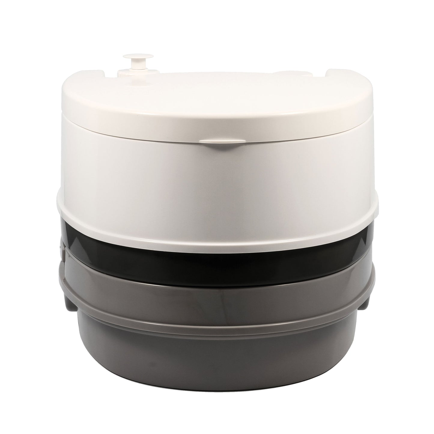 Camco Premium Portable Travel Toilet 2.6 Gallon Measures 13 5/8-inches (H) X 16 5/16-inches (W) X 18 5/8-inches (D) (41535) White