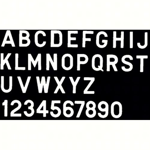 Bernard Engraving PS30WC; Letter White 3 Inch Stick on Inci