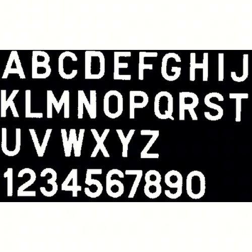 Bernard Engraving PS30WW PS30WW; Letter White 3 Inch Stick on Inwi