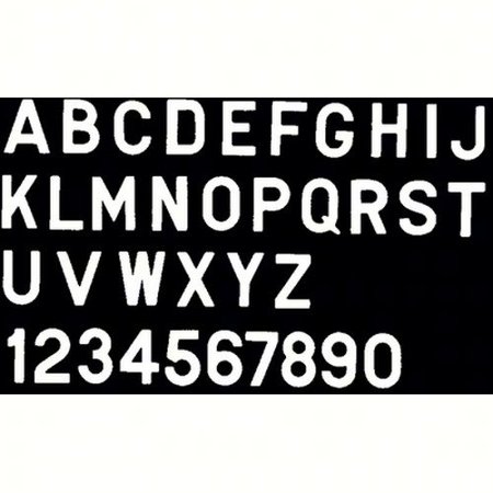 Bernard Engraving PS30WH PS30WH; Letter White 3 Inch Stick on Inhi