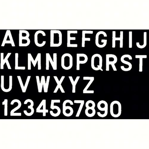 Bernard Engraving PS30WF; Letter White 3 Inch Stick on Infi