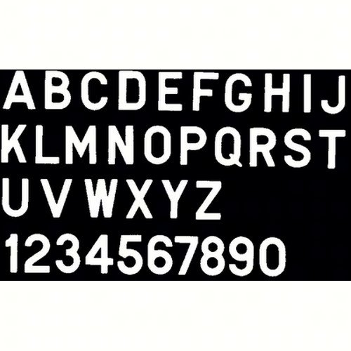 Bernard Engraving PS30WJ; Letter White 3 Inch Stick on Inji