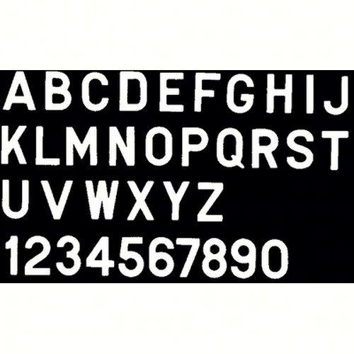 Bernard Engraving PS30WD; Letter White 3 Inch Stick on Indi