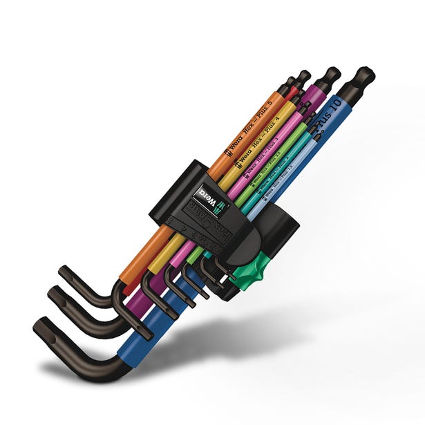 Wera 9 Piece Hex-Plus '950/9' Multicolour L-Key Set