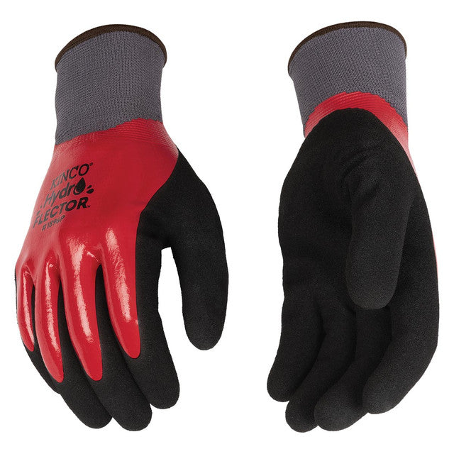 Kinco Hydroflector Waterproof Polyester Knit Shell & Double-Coated Nitrile Gloves