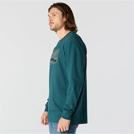 Carhartt Men's Loose Fit Heavyweight Long-Sleeve Logo Sleeve Graphic T-Shirt