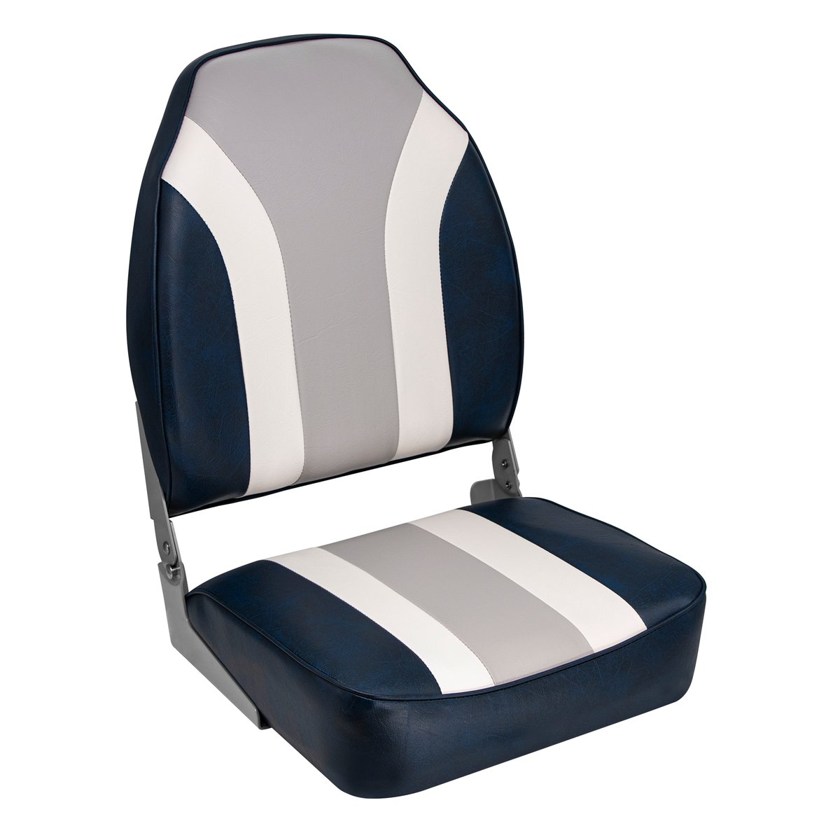 8WD1062LS-932 Classic Series High Back Boat Seat Navy White & Grey