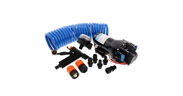 Q401J-118N-4A 25 Ft. 12V - 4 GPM - 60 PSI HotShot HD4 Heavy Duty Washdown Pump with HoseCoil