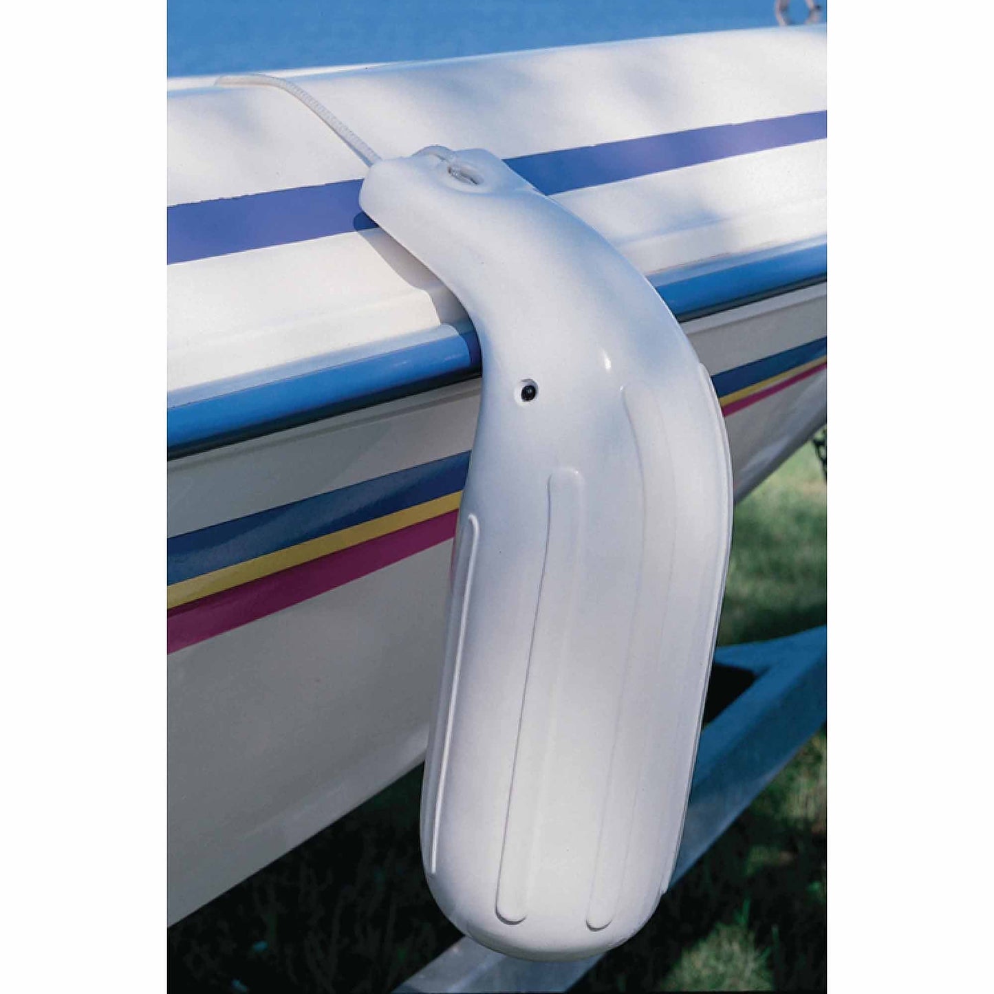 Taylor Made Square Low Freeboard Fender - 5 in. X 14 in. White