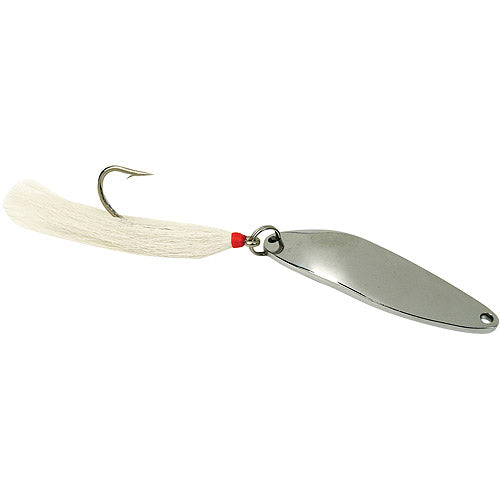 Nickel Plated Casting Spoon with Single Hook Bucktail 3 Oz 4 38 70 Hook