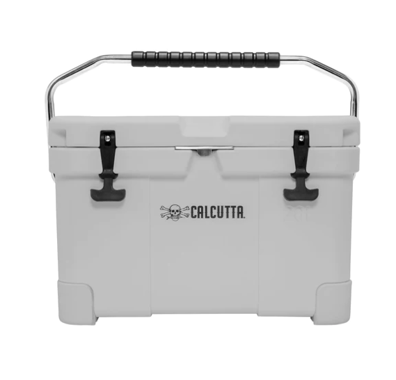 Calcutta Renegade Cooler 20 Liter White W/Led Drain Plug SS Carry Handle