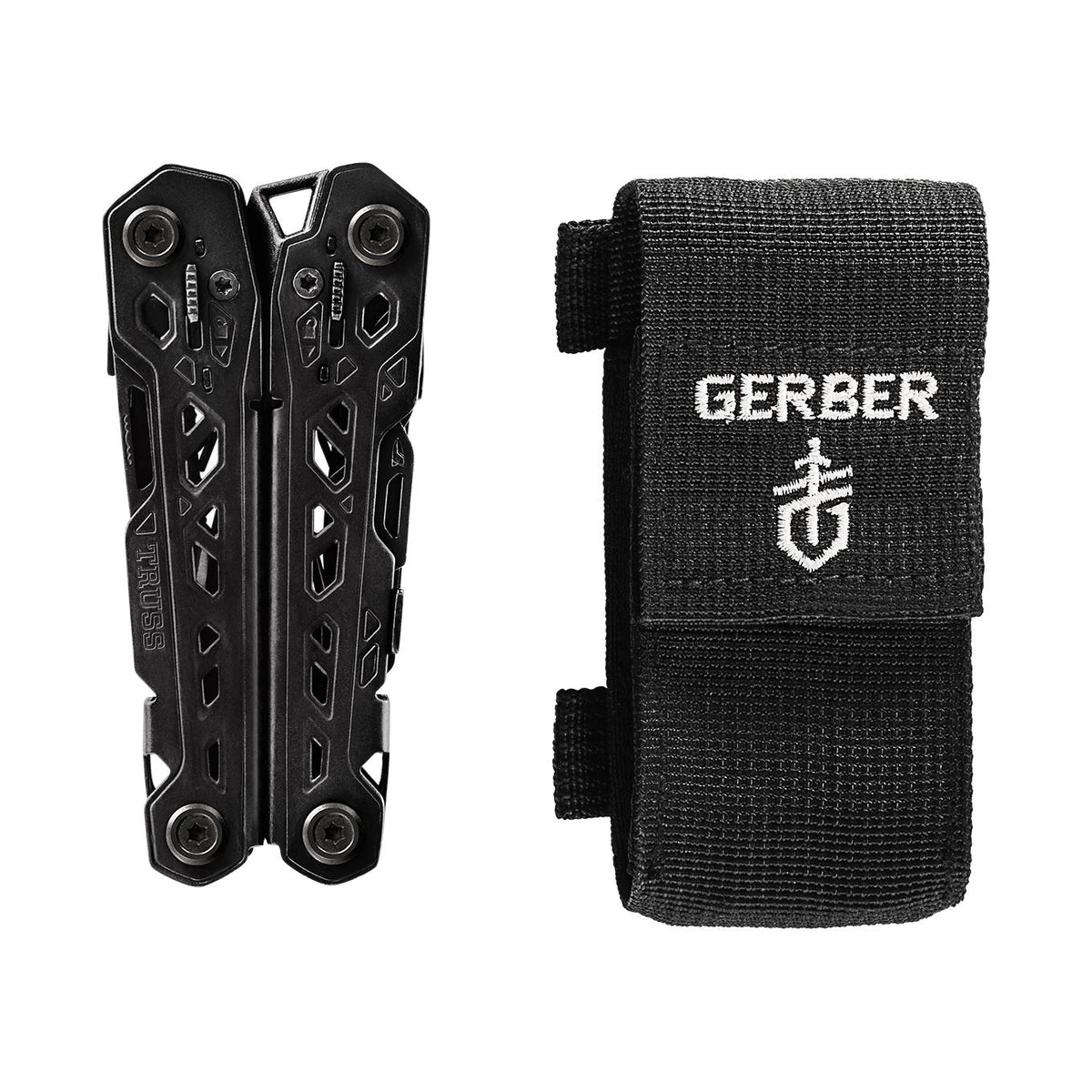 Gerber Truss 17-in-1 EDC Multitool Pliers, Pocket Knife with Sheath, Black