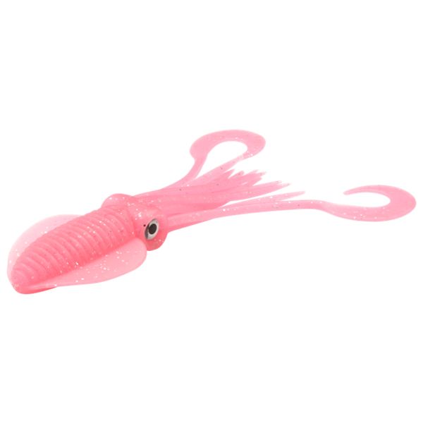 P-Line Twin Tail Squid - 7" - Pink Glow Glitter