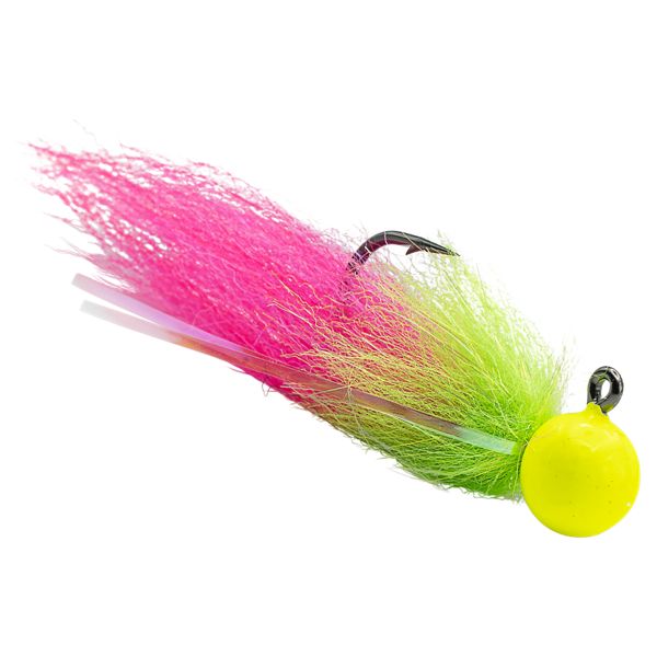 Mustad Tailout Twitcher Jig 3/4oz UV Chartruese-Anadro Green Chartruese-Brilliant Pink