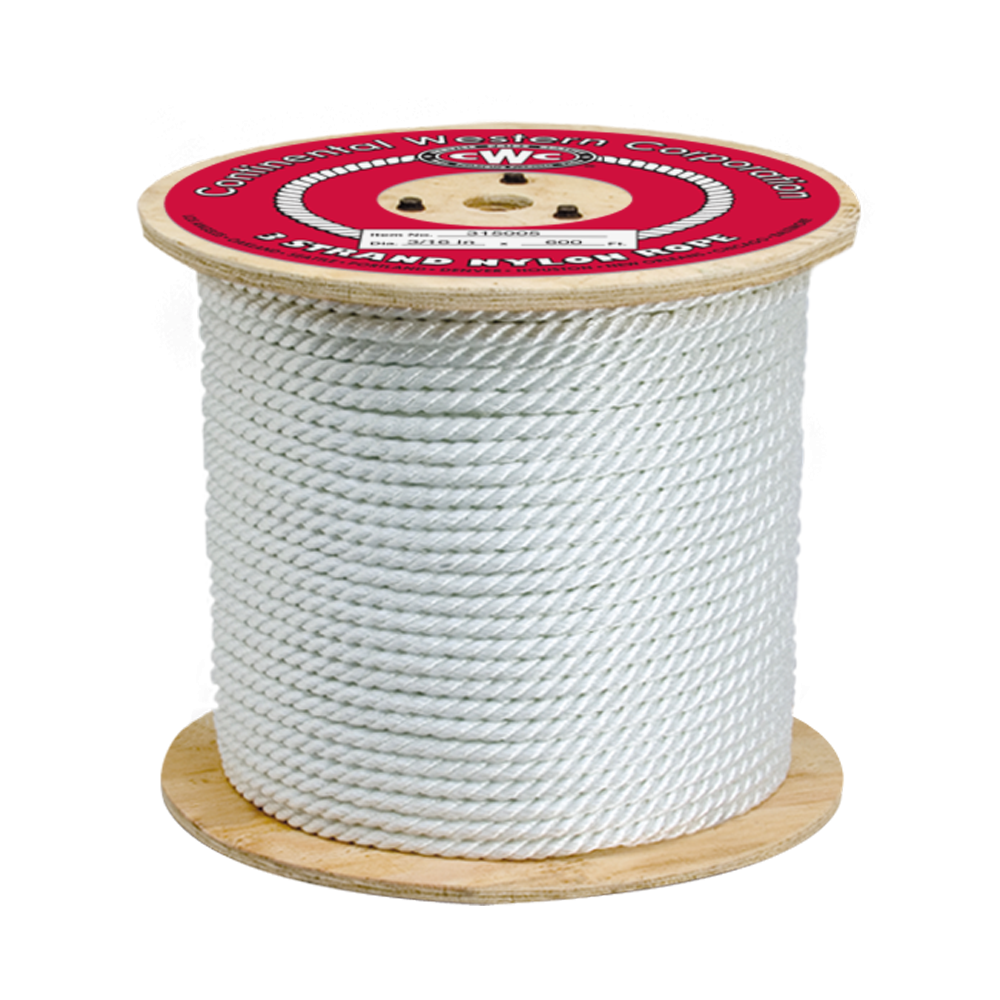 CWC 3-Strand Nylon Rope 1/2" X 600'