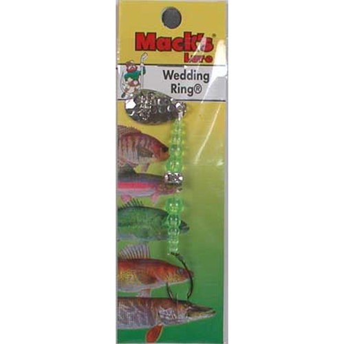 Mack's Lure Wedding Ring Classic Spinner Lures Size 4 Fluorescent Chartreuse