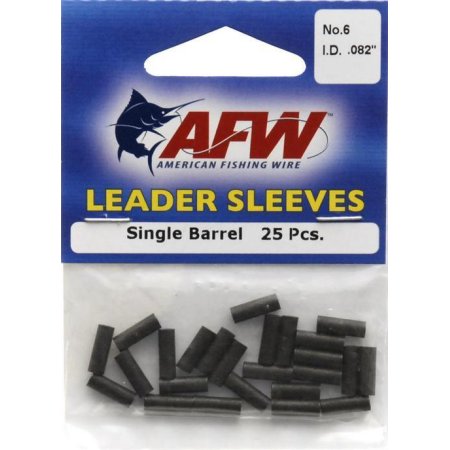 American Fishing Wire Single Barrel Leader Sleeves - #6 2.08mm 25pc
