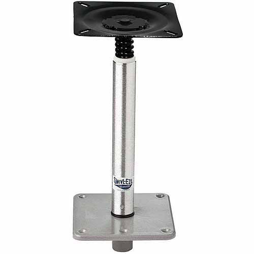 Attwood Lock'n Pin 3/4 in. Pedestal Kit with 11 in. Post Stainless Steel Base Non-Threaded Satin Finish