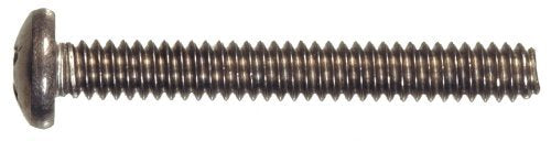 Hillman 18-8 Stainless Steel Pan Head Phillips Machine Screw 1/4" x 2" - 100 Pack