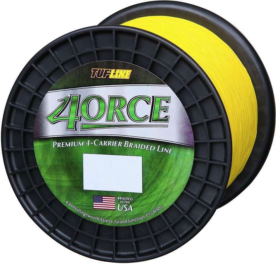 TUF-LINE 4ORCE Braid - Yellow - 2500 Yd. (40 Lb. - 65 Lb.) 65 Lb.