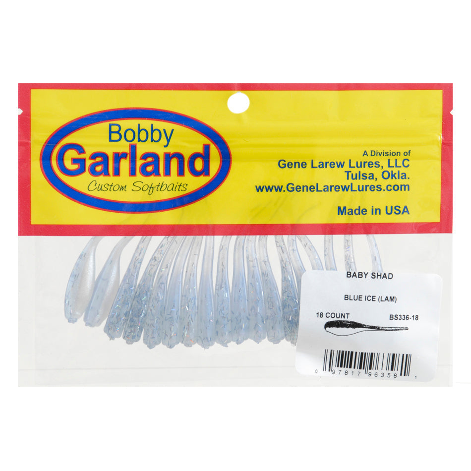 Bobby Garland Baby Shad Soft Plastic Lure Blue Ice