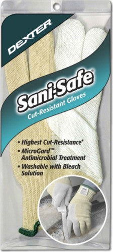 Dexter Russell SSG1-M SANI-SAFE Medium Cut Resistant Glove - Blended Material Yellow/White