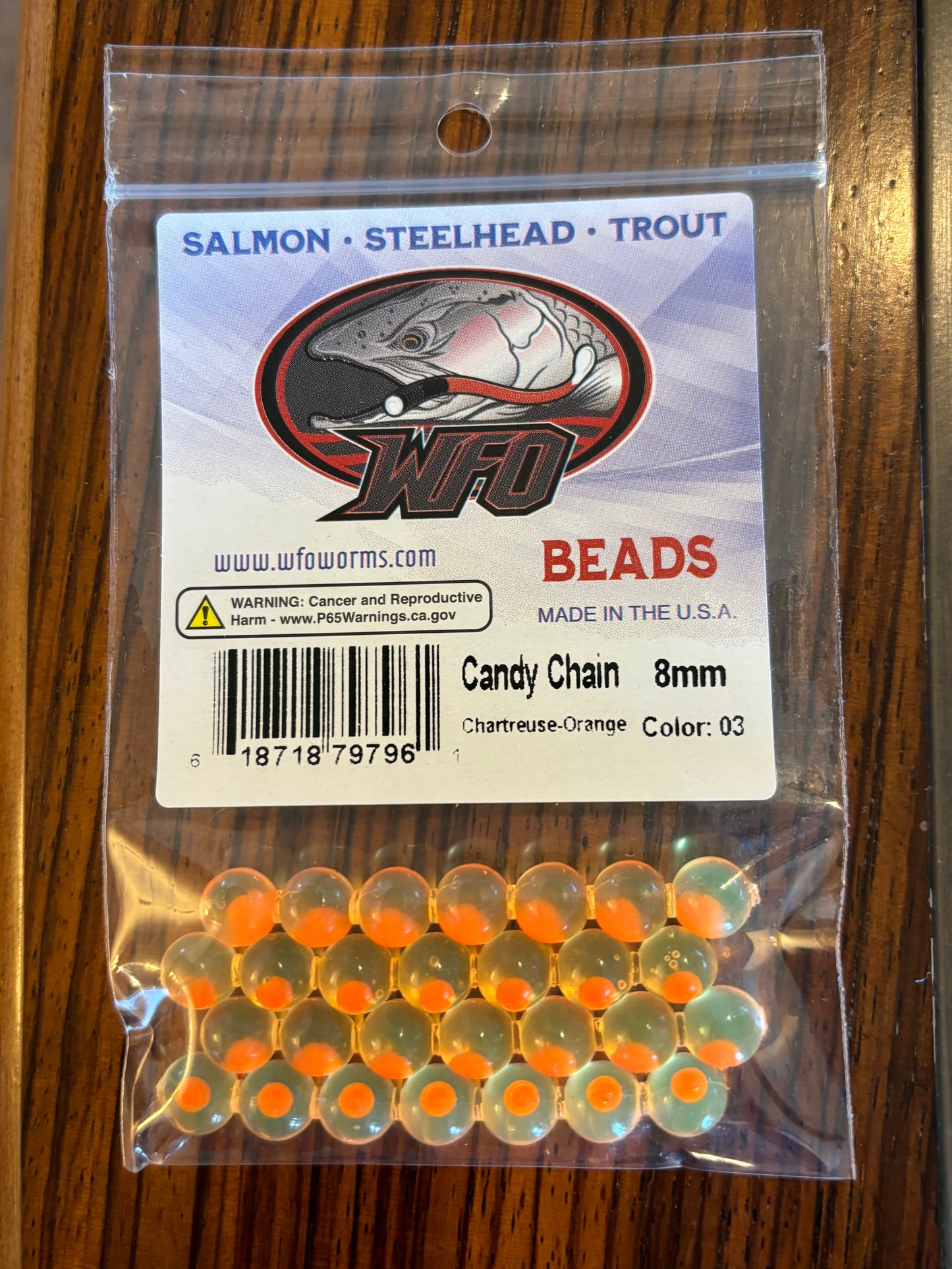 WFO Bead Chartreuse & Orange