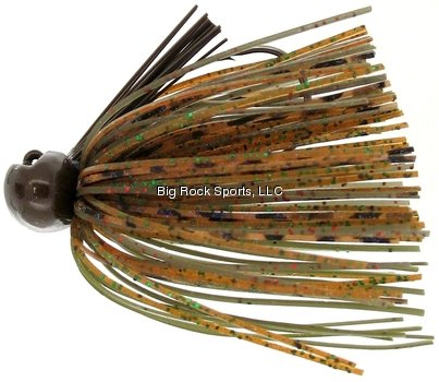 Bass Patrol Silicone Western Football Jig (Watermelon Pumpkin Craw 1/2 Oz)