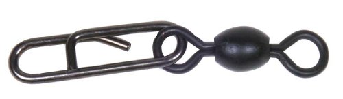 Stainless Fast Snap with Krok Swivel Black Medium Sz3 50 5PK