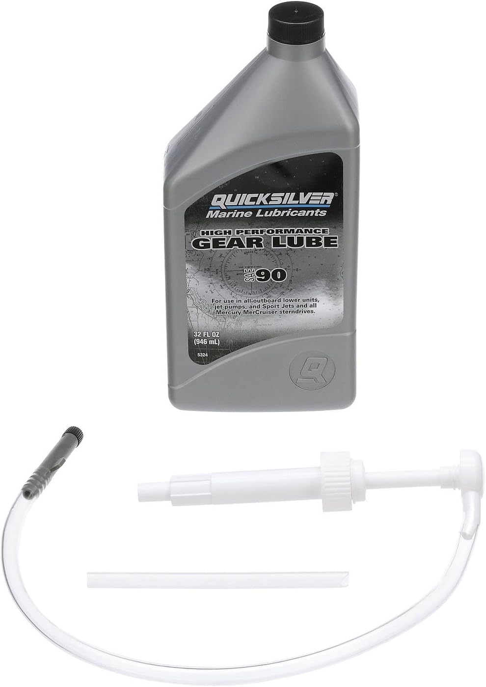Mercury Quicksilver 8M0222069 SAE 90 High Performance Gear Lube and Pump Kit 32 Oz