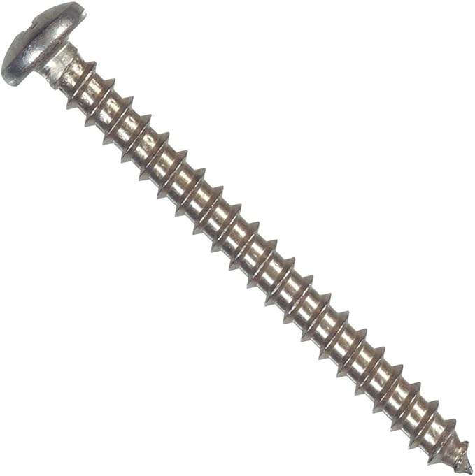 Hillman 18-8 Stainless Steel Pan Head Phillips Sheet Metal Screw (#10 x 3/4") - 100 Pack