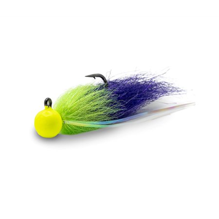 Mustad Tailout Twitcher Jig 3/4oz UV Chartruese-Anadro Green Chartruese-Mystic Purple
