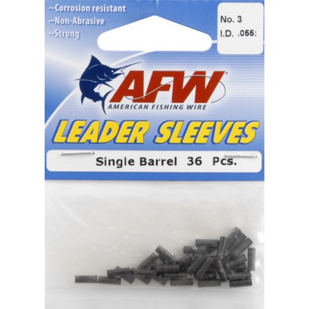 American Fishing Wire Single Barrel Leader Sleeves - #3 1.40mm 36pc