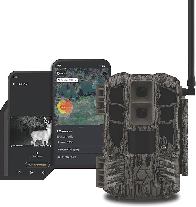 GSM Stealth Cam Spectre 4K Pro Cell Camera 56MP with Charge Circuit