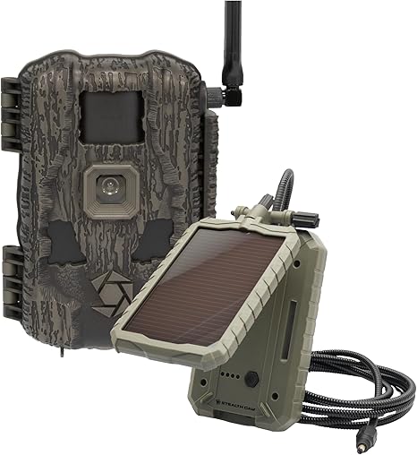 GSM Stealth Cam Fusion Max 2.0 Cellular Trail Camera with SOLPAK 3000 mAh