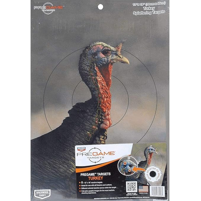 GSM Pregame 12x18 Turkey Reactive Target 8 Pack