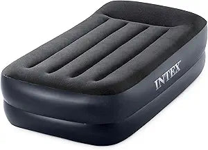Intex Dura-Beam Plus Pillow Rest Air Mattress 16.5" Twin w/ Built-In Electric Pump