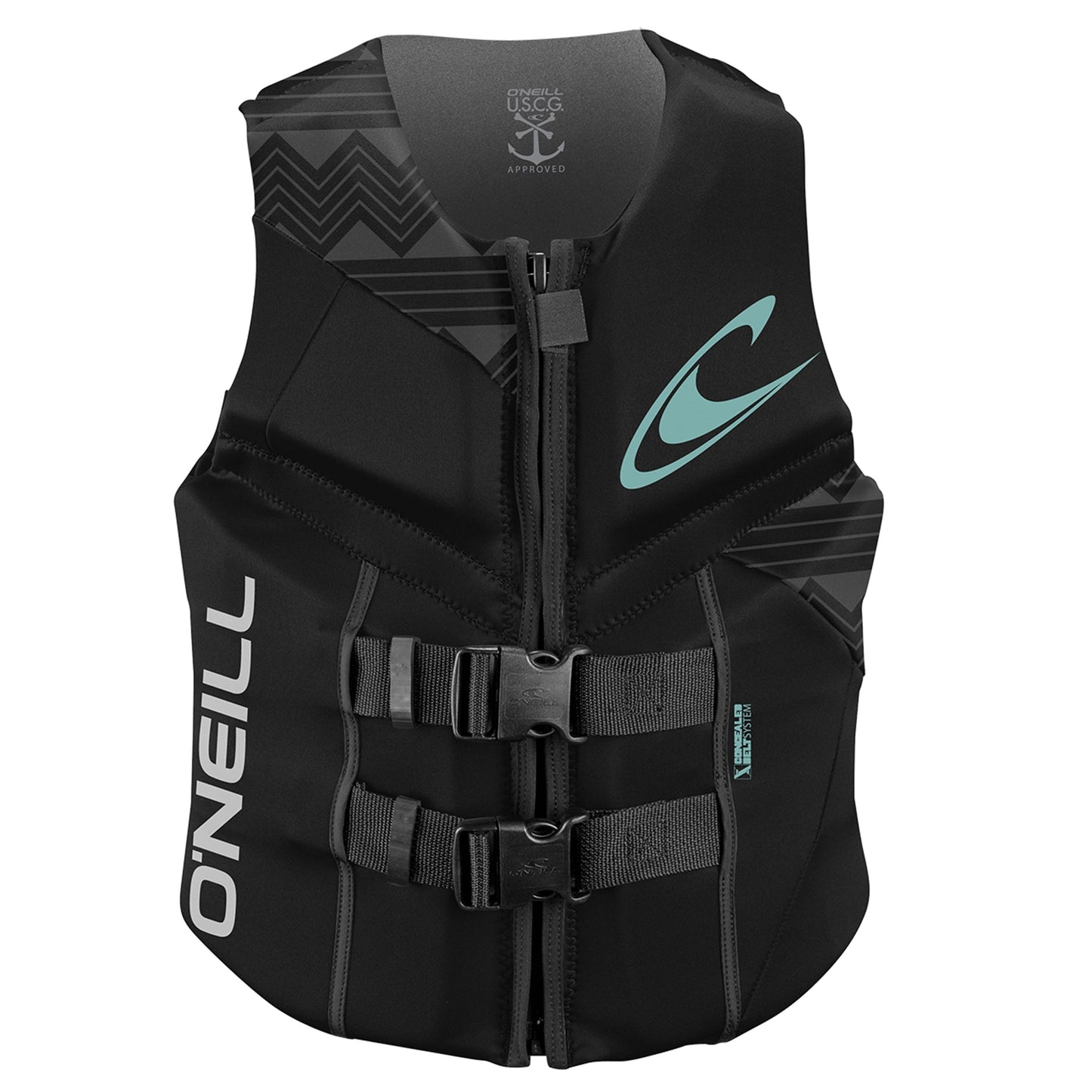 O'Neill Reactor USCG Vest (Black/Black/Black) Women's Swimwear