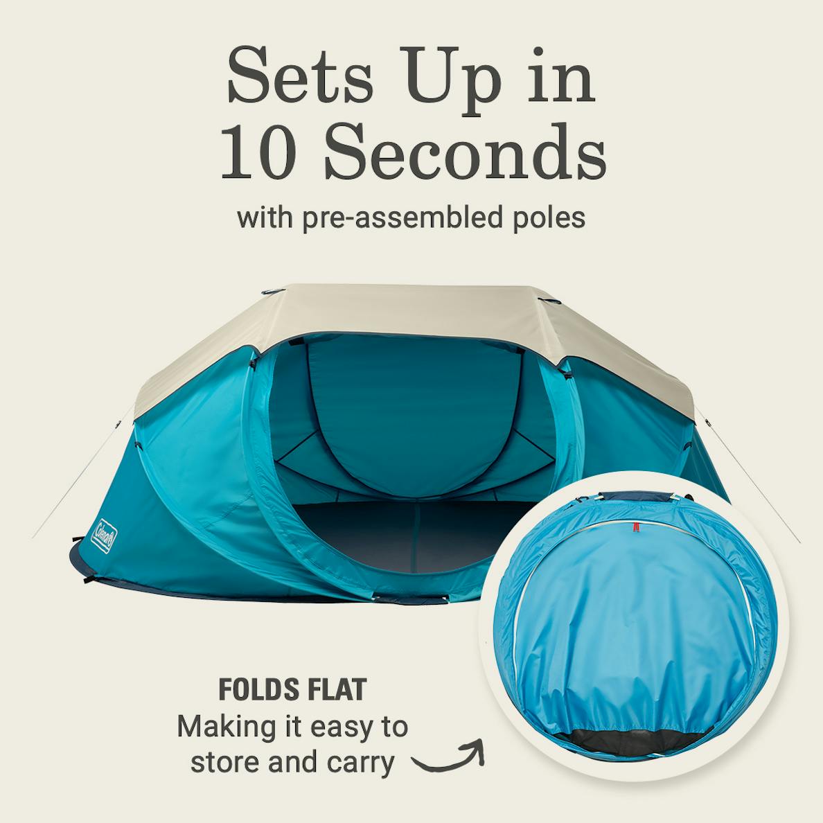 Coleman 4-Person Camp Burst Pop-Up Tent