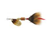 Aglia InLine Spinner 18 Oz Dressed Treble Hook Brown Trout Blade Brown Tail