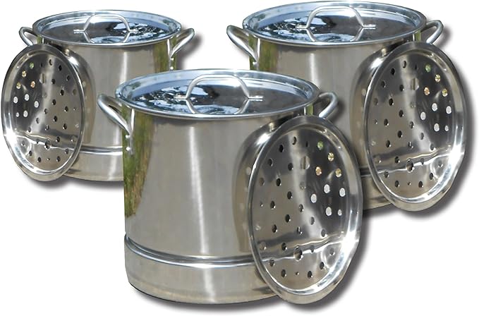 King Kooker KKSS32-52 Stainless Steel 3-Pot Set