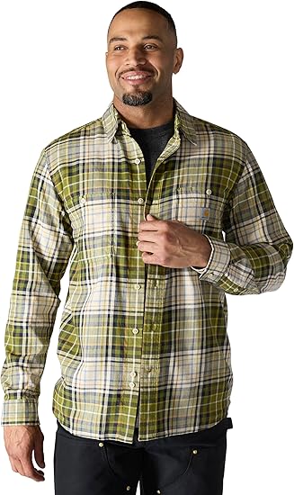 Carhartt Rugged Flex Relaxed Fit Lightweight Long-Sleeve Plaid Shirt Men's