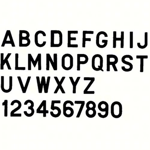 Bernard Engraving PS30BW PS30BW; Letter Black 3 Inch Stick on Inwi